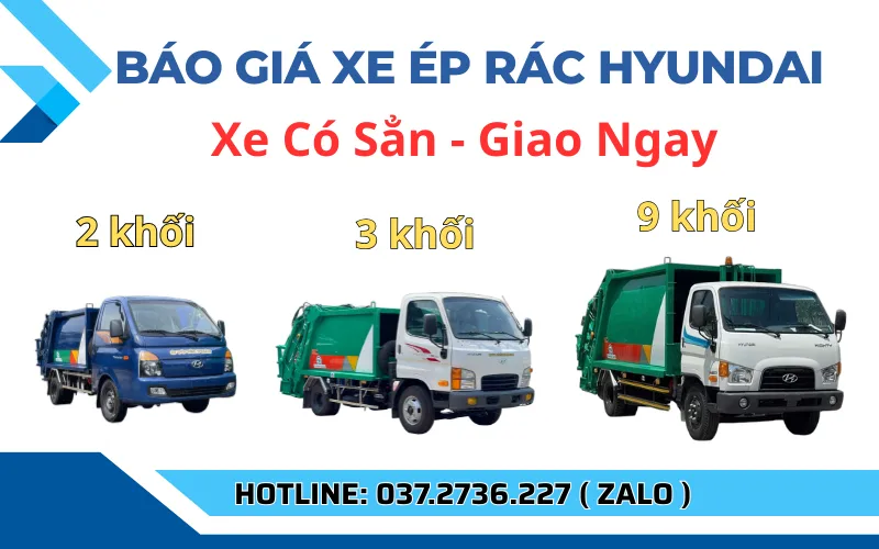 bảng báo giá xe ép rác hyundai mới nhất